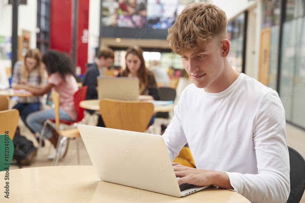 Student vor dem Laptop